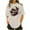 Khaki-shirts, variant on Womens Plus Size Tunic Tops Gothic Short Sleeve Tees Summer Trendy Skull Print Crewneck Blouse