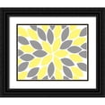 thumbnail image 1 of Robinson, Tamara 32x26 Black Ornate Wood Framed with Double Matting Museum Art Print Titled - Yellow Foliage Floral II, 1 of 4
