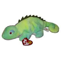 Ty Beanie Baby: Iggy the Iguana - Rainbow, No Tongue | Stuffed Animal | MWMT