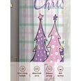 thumbnail image 5 of Purple Pink Christmas Tree Sheer Curtains 108 Inch Length 2 Panels Set, Xmas Snowflake Plaid Voile Window Treatment Semi Sheer Long Curtains Drapes for Bedroom/Living Room/Kitchen 52"x108"x2, 5 of 7