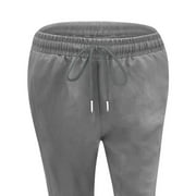 LAJPXKHY Casual Pants for Women Summer Cotton Linen Lightweight Thin Loose Wide Leg Pant Drawstring Waist Trousers with Pockets