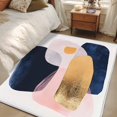thumbnail image 4 of 3'x5' Area Rugs, Navy Blue Yellow Pink Indoor Outdoor Area Rug for Living Room Bedroom, Modern Abstract Art Geometric Washable Bathroom Rugs Kitchen Floor Carpet Mats Home Decor Aesthetic, 4 of 8