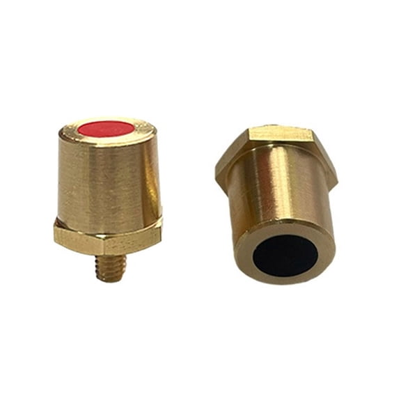 MANNYA Brass Battery Post Adapter 2pcs with Male Thread Terminals for Automotive Charging Connector