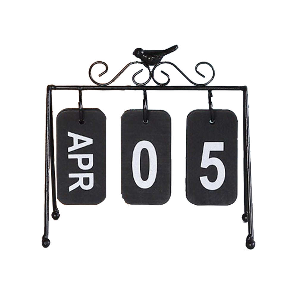 Birdie Page Turning Calendar Creative Iron Frame Calendar for Home