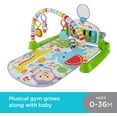 thumbnail image 4 of Fisher-Price Deluxe Kick & Play Piano Gym Infant Playmat with Electronic Learning Toy, Green, 4 of 9
