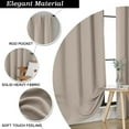thumbnail image 2 of Patin Stone Kitchen Curtains 36 Inch Length 2 Pcs, Room Darkening Rod Pocket Short Curtains, Thermal Insulated Modern Farmhouse Curtain Drapes for Basement Bathroom, Each Panel 40" W x 36" L, 2 of 9