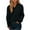 Black, variant on Women's Long Sleeve Sweatshirt Solid Color Pullover V-neck Sweater Casual Basic Fall Clothes Outfits Fashion Winter Clothing