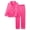 Neon Pink, variant on Teen & Little Girls Satin Pajamas 2 PC Comfy Long Sleeves and Pants Neon Pink Nightwear Pjs Set Size 14