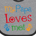 thumbnail image 4 of Inktastic My Papa Loves Me Boys or Girls Baby Bib, 4 of 4