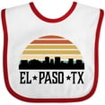 thumbnail image 3 of Inktastic El Paso Texas Skyline Retro Boys or Girls Baby Bib, 3 of 4