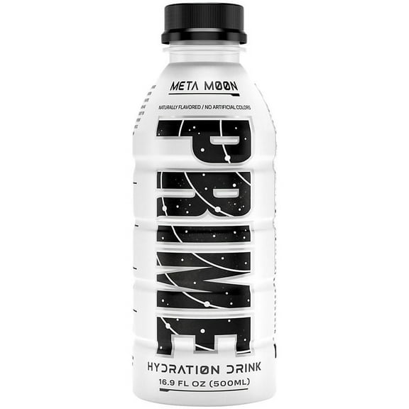 Prime Hydration Drink Meta Moon 16.9 fl oz, (Pack of 4)