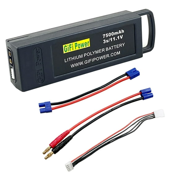 MaximalPower Replacement Battery and Fast Charging Cables for Yuneec Q500 4K Battery, EC3 Male Connector to Banana Plug,  EC3 Male to Female and Balance Cable (Battery and Charging Cables only)