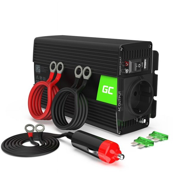 Green Cell INV05DE Adaptateur/inverseur d'Alimentation Auto 300 W Noir