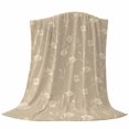 thumbnail image 6 of Beige Floral Blanket Soft Cozy Warm Throw Blanket for Couch, Plush Fuzzy Flannel Fleece Blankets for Sofa, Vintage Spring Botanical Flowers Bed Blankets Lightweight Gifts for Women, 40"x50", 6 of 9