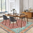 thumbnail image 2 of Washable 8x10 Area Rugs for Living Room - Rug Bedroom Carpet, Neutral Moody Vintage, Traditional Dining Room Rugs, Soft Comfortable, Non-Slip, Red, 2 of 7