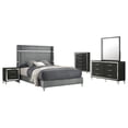 thumbnail image 3 of Coaster Lucia 5-Piece Eastern King Bedroom Set, Grey and Black, 3 of 19