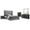 Gray/Black - 5-Piece, variant on Lucia 4-piece Eastern King Bedroom Set Beige and White