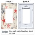 thumbnail image 3 of Yayeee Rocker Switch Wall Plate 3-Gang 6.5"x4.6" Home Decorative Outlet Cover, Light Red Starfish, 3 of 6