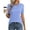 Blue, variant on 2026 Women's Trendy Cable Knit Short Sleeve Blouses Crewneck Lightweight Sweater Tops Cute Summer Spring Business Dressy Casual Work Outfits Clothes Navy M
