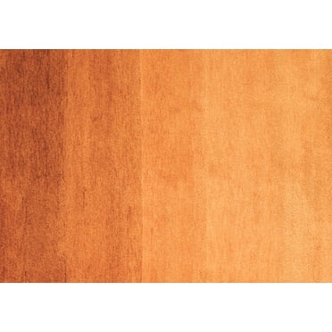 Ahgly Company Indoor Rectangle Abstract Orange Modern Area Rugs, 5' x 7'
