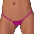 thumbnail image 2 of WEIWEN G String Thongs for Women Mini Micro Panties High Cut Underwear Low Rise Tiny T-Back Thong Panty Hot Pink, XXL, 2 of 4