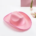 thumbnail image 5 of Springcmy Cowboy Hats with Feathers for Women Men Fluffy Cowgirl Hat Felt Wide Brim Western Party Halloween Dress Up Hat, 5 of 7