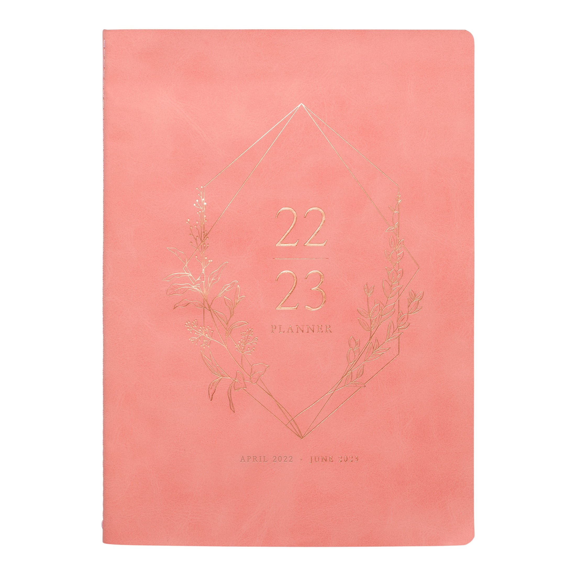 Think Ink Coral Leatherette, 15 Month Softcover Planner, 7 x 9.75, April 2022 - June 2023