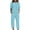 Light Blue, variant on Women's Trousers Suit Casual Wear Summer Round Neck Blouse With Button Design Pure Color Outfit For Daily Vacation Bride Jumpsuit Wedding Guest Jumpsuit for Women Snow Pant Pant Suits for Women Dressy