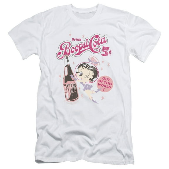 Betty Boop Boopsi Cola S/S Adult 30/1 T-Shirt White