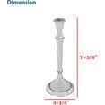 thumbnail image 3 of Aspen Creative 16301-11, Nickel Aluminum Decorative Candle Holder, 4-3/4" D x 11-3/4" H, 3 of 3