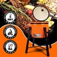 thumbnail image 3 of London Sunshine Ceramic Kamado Charcoal BBQ Grill -The Junior Series with Tall Stand (ORANGE), 3 of 7