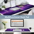thumbnail image 6 of Leather Keyboard and Mouse Desk Mat Office Desk Accessories Protective Office Desk Decor Desk Pad Mat for Gaming, Work from Home, Office Purple City Skyline 16.5" x 35.4", 6 of 9
