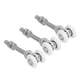 thumbnail image 5 of 3 piezas de 40 mm Riel de puerta de una sola rueda para colgar Riel deslizante para puerta de vidrio Accesorios para puertas, 5 of 10