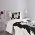 thumbnail image 3 of Ambesonne Astronaut Quilted Bedspread Set 2 Pcs, Grabbing Star Sketch, Twin Size, Black White, 3 of 5