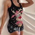 thumbnail image 1 of Christmas Pyjamas For Women Casual Print Tank Tops And Drawstring Shorts Set Sleeveless Suit Pajama Set Pyjamas Sleepwear, 1 of 4