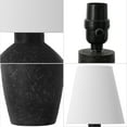 thumbnail image 5 of JONATHAN Y Xander 19.5" Minimalist Scandinavian Concrete Effect Resin/Iron Ginger Jar LED Table Lamp, Matte Black (Set of 2), JYL5605A-SET2, 5 of 6