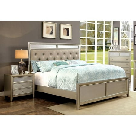 Furniture of America Mallorie 2-Piece Silver Bedroom Set, Multiple