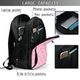 thumbnail image 4 of Balery Pink Bows Mochila con carga USB para hombre y mujer - Mochila impermeable y antirrobo para laptop con puerto USB para viajes, trabajo, 4 of 7