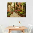 thumbnail image 2 of JRXY  Tuscany Town Canvas Wall Decor Italian Mediterranean Streets Scenery Pictures Painting Vintage Tuscan Village Artwork for Bedroom Living Room Decoration  16x12in, 2 of 4