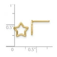thumbnail image 2 of 14k Gold Polished Star Stud Post Earrings 8.75x9mm Wide Stud Earring for Women - .8 Grams, 2 of 2