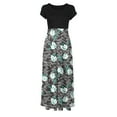 thumbnail image 4 of SMihono Robe Maxi Bohème d'Été pour Femmes Grande Taille Robe Longue Imprimée Florale Colorée Teinture sur Nœuds Décontractée de Plage, 4 of 6