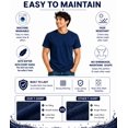 thumbnail image 3 of MANARC Men’s 100% Cotton T Shirt – Crew Neck, Short Sleeve, Regular Fit | Soft Breathable Fabric | Premium Everyday Basic Comfort Fit Large Navy Blue Plain Tee for Casual & Daily Wear, 3 of 7
