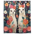 thumbnail image 6 of FREEAMG Alpaca Flowers Shower Curtain Waterproof Washable Shower Bath Curtain 60x72 Inch Bathroom Decoration Fabric Shower Curtains with 12 Hooks, 6 of 6