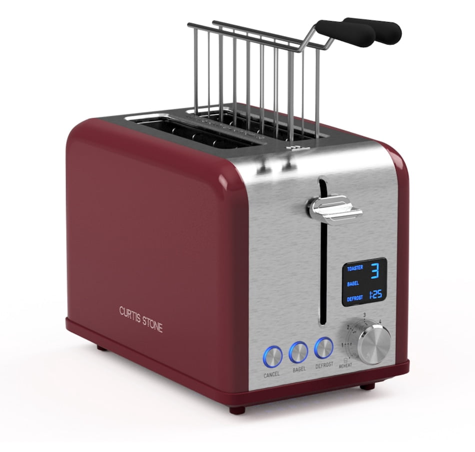 Restored Curtis Stone Digital 2-Slice Toaster with Sandwich Cage (Refurbished)