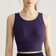 thumbnail image 6 of Miluxas Womens Sport Bras High Neck Padded Yoga Crop Tops Longline Workout Tank Tops, 6 of 6