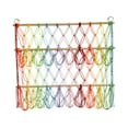 thumbnail image 2 of Hamaca tejida a mano del macramé del almacenamiento de los animales de peluche con el organizador colgante del tenedor de los juguetes rellenos de las colorido, 2 of 9