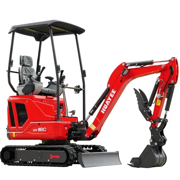 HUAYEE 1.6 Ton Mini Excavator, HY16C, 14HP Kubota Engine, In-stock USA