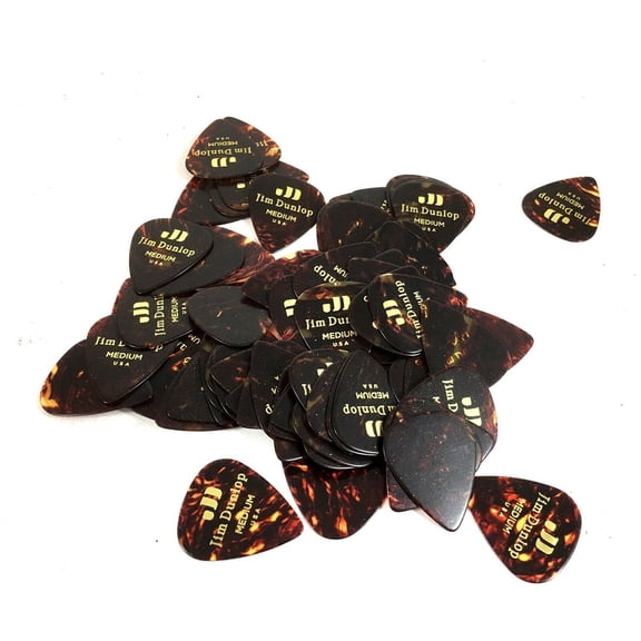 Dunlop Guitar Picks 72 Pack Celluloid Shell Medium