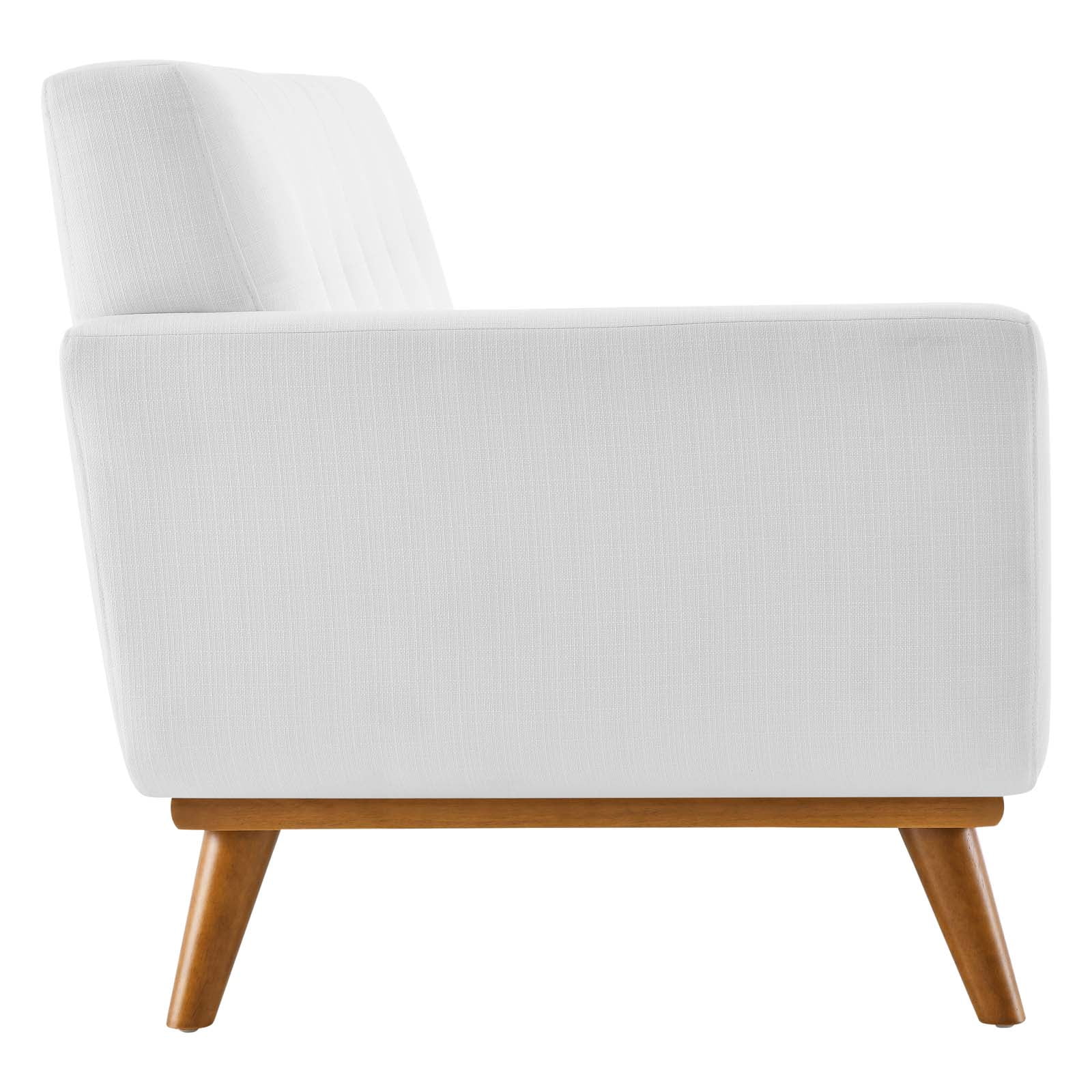 Modway Engage Left-Arm Upholstered Fabric and Wood Loveseat in White