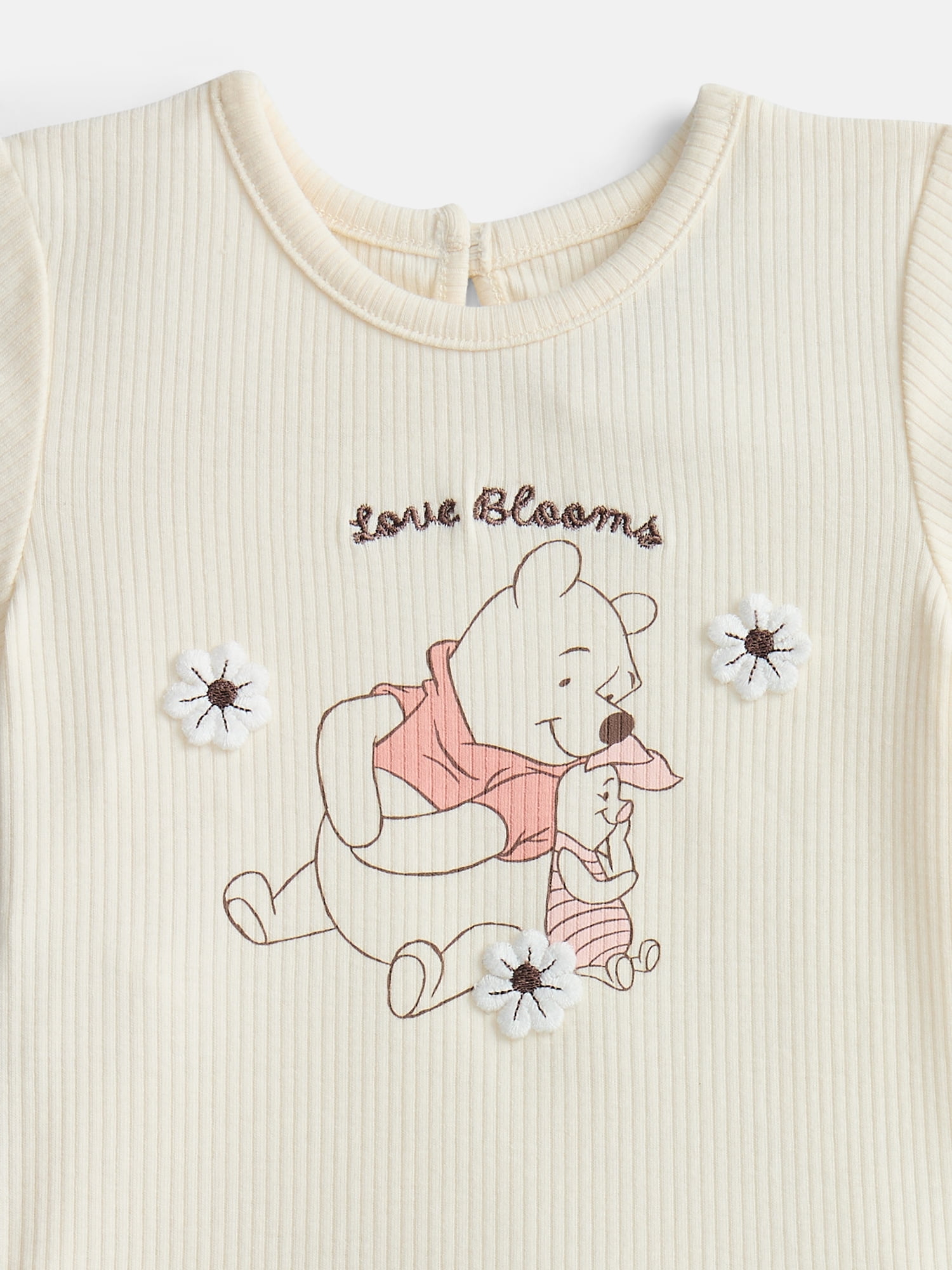 Winnie the Pooh Baby Girls Bodysuit & Skirt Set with Bow Headband, 3-Piece, 0/3M-24M